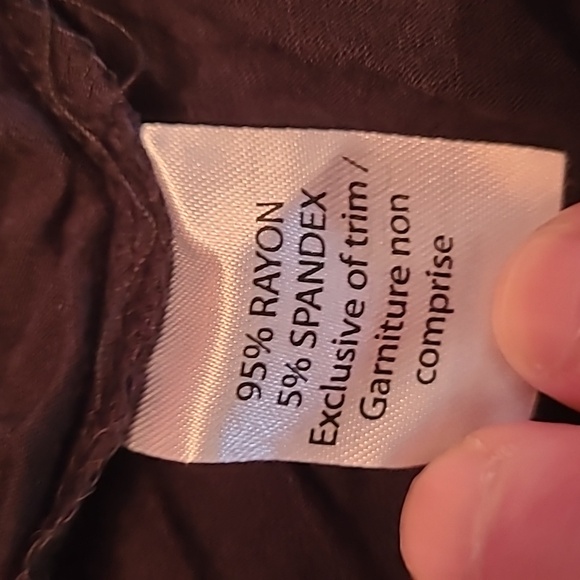 Gentle Fawn Black Cut Out Scallop Black Silver Metallic Blouse 3/4 Sleeves - Picture 4 of 10